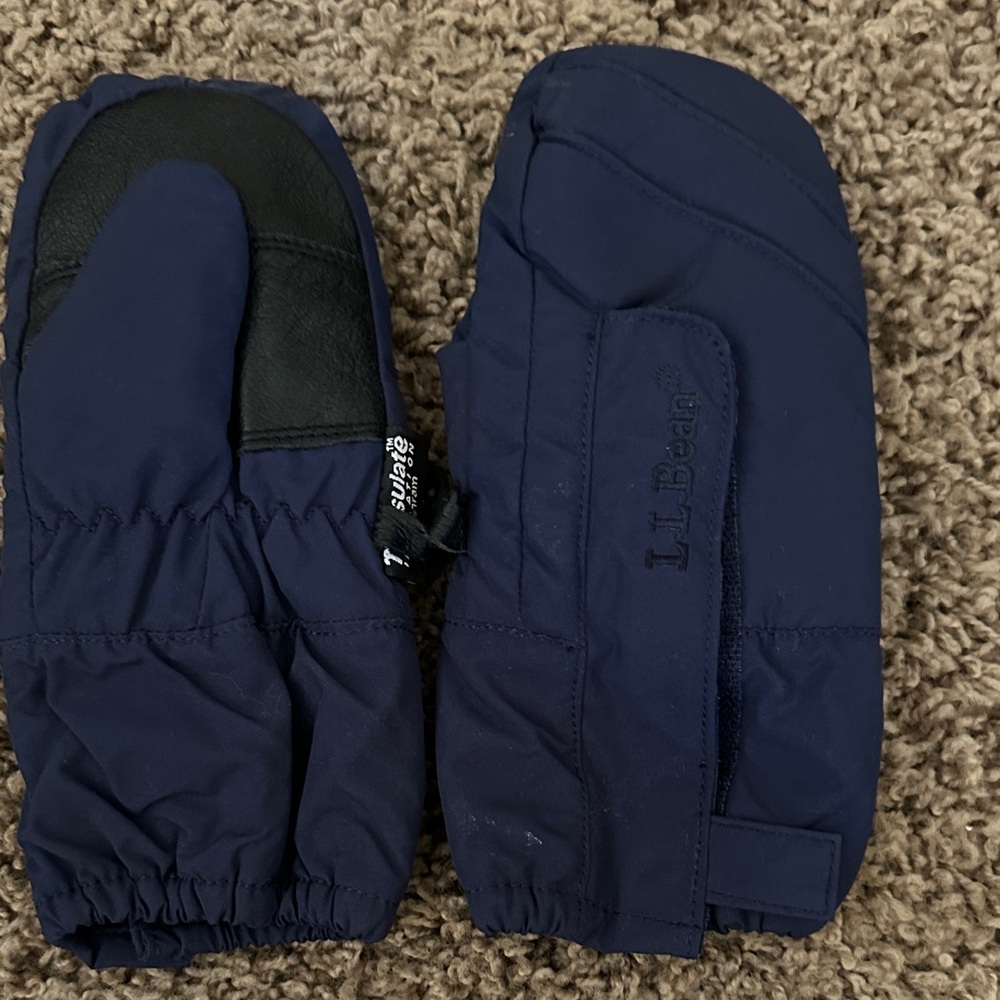 L.L. Bean Toddler 24-36 months Dark Blue Mittens